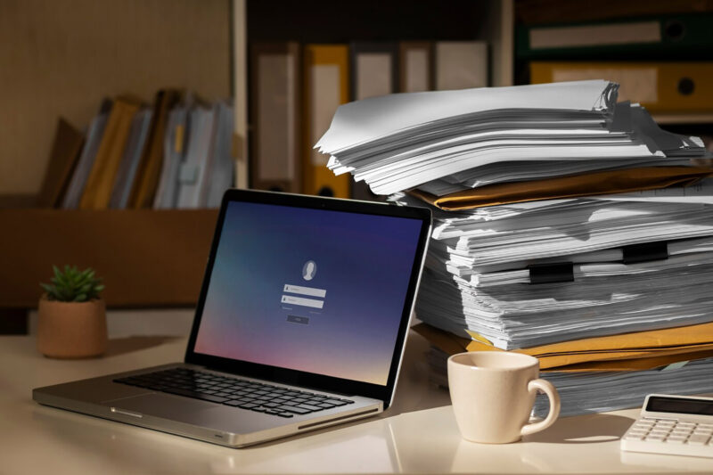 Organized financial records for real estate accounting